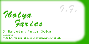 ibolya farics business card
